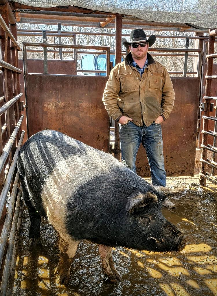 Alex Parker, owner of Parker Welding & Fabrication, on his ranch in Clay Center, Kansas